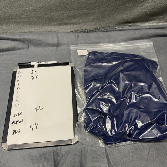 Nike Track Jacket Mens XL Blue Full Zip Windbreaker Nylon Hidden Hood + Pockets - Picture 10 of 10